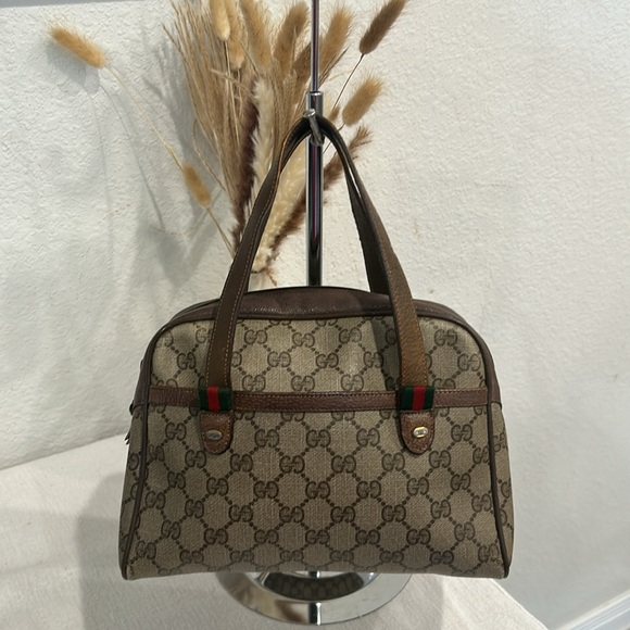 GUCCI LEATHER BOSTON HAND BAG - Picture 3 of 14